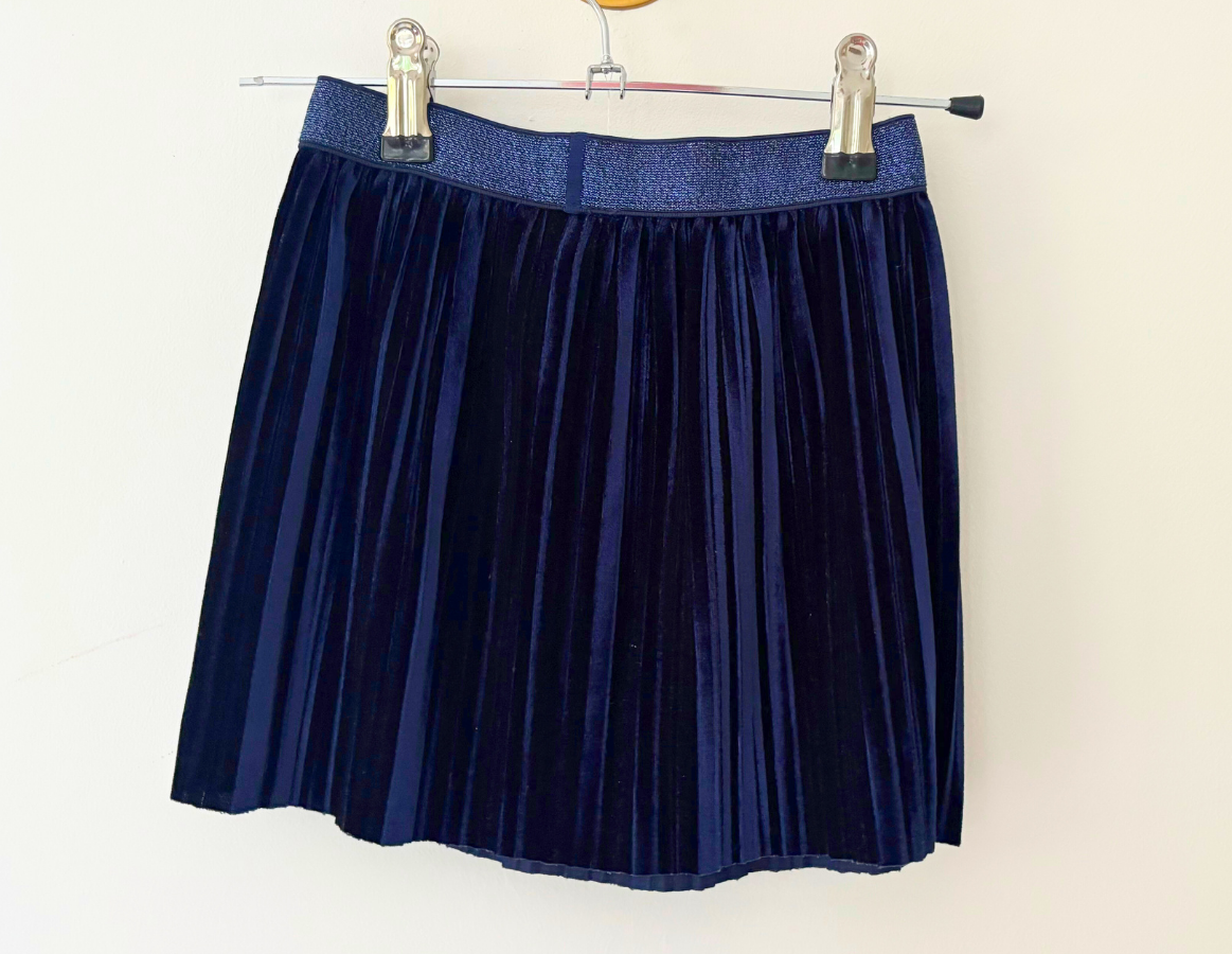 Next Pleated Velour Skirt