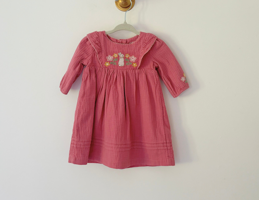 M&S Dusky Pink Rabbit Dress