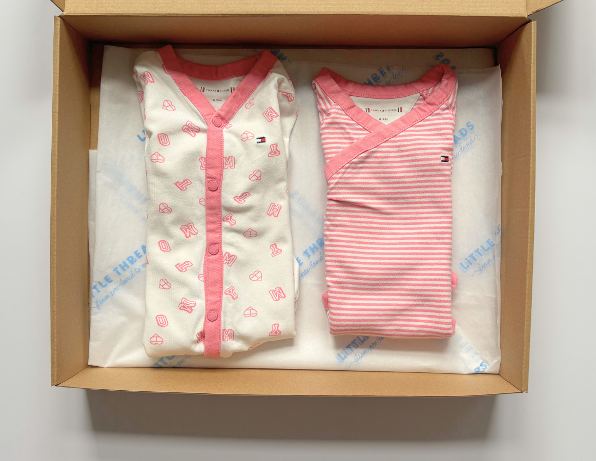 Tommy Hilfiger Girls Bodysuit & Vest Duo - 0-3m