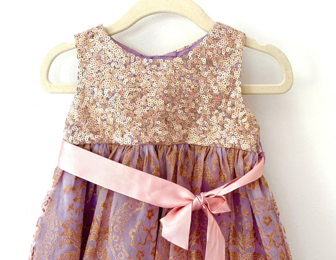 Monsoon Lilac & Gold Party Dress