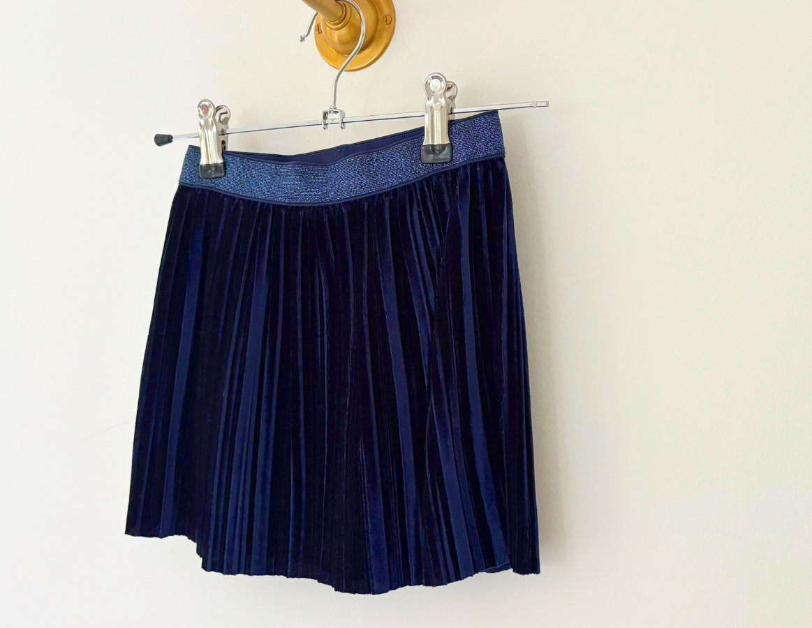 Next Pleated Velour Skirt