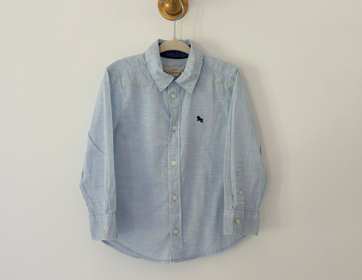H&M Pastel Blue Cotton Shirt
