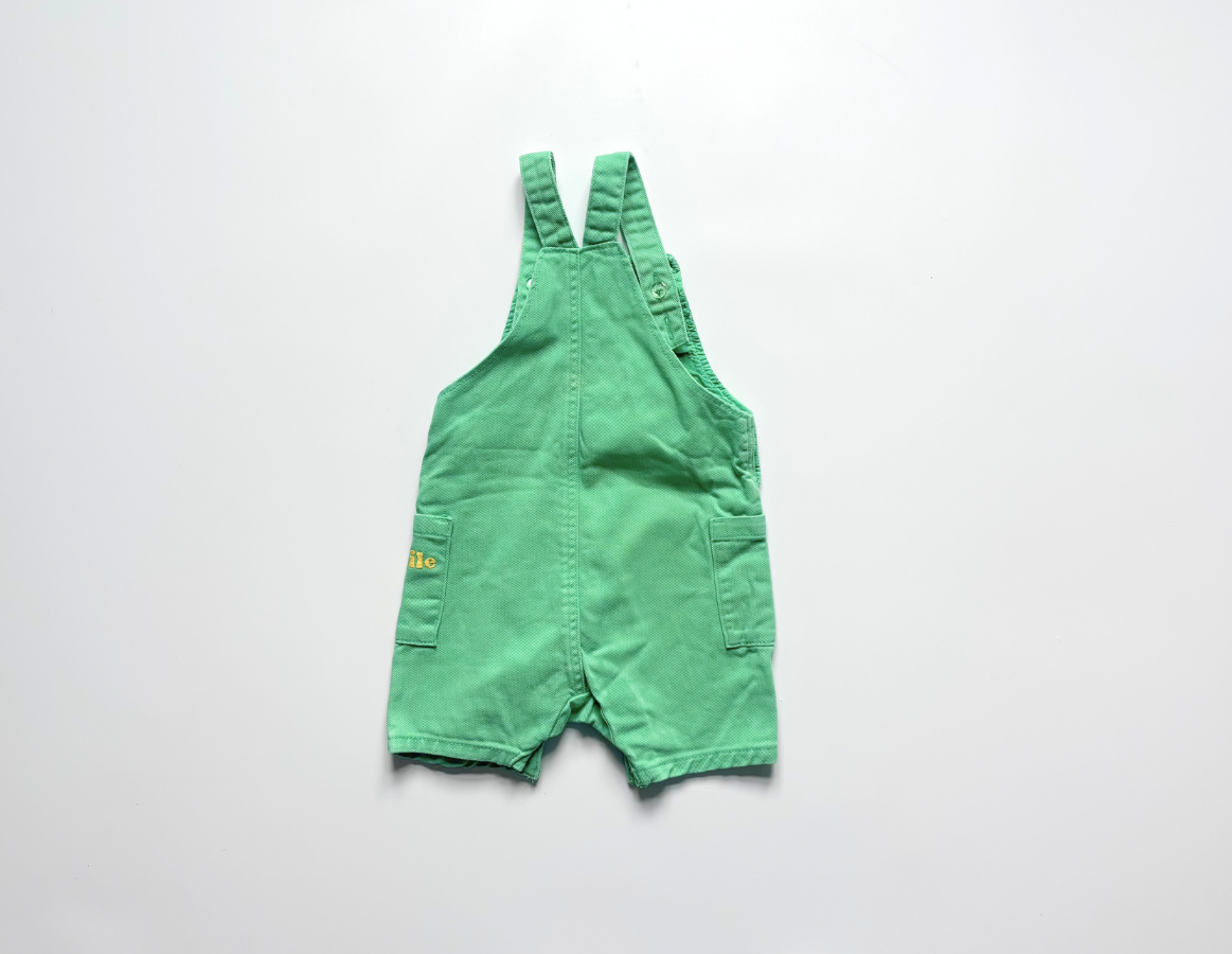 M&S girls bright green dungarees