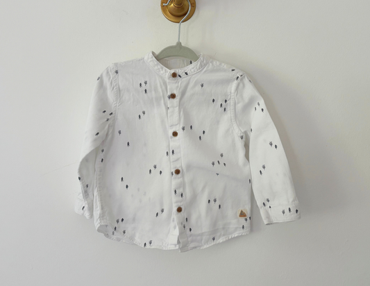 Zara Collarless Shirt