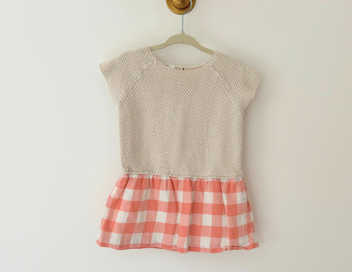 Zara Cream Crochet-Style Dress