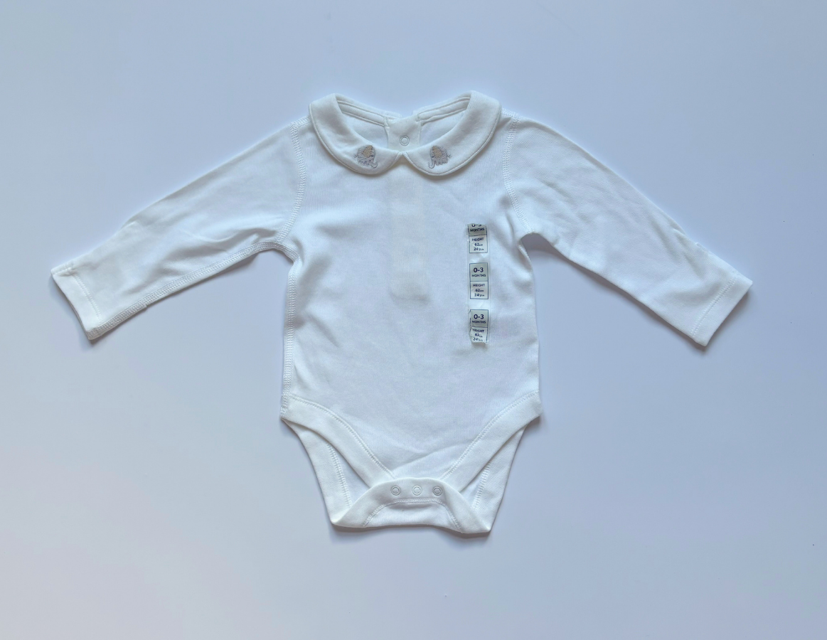 Pure White Unisex Bodysuit Selection 0-3m