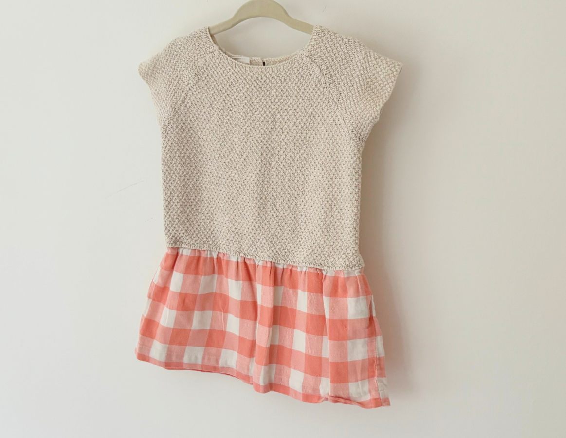 Zara Cream Crochet-Style Dress