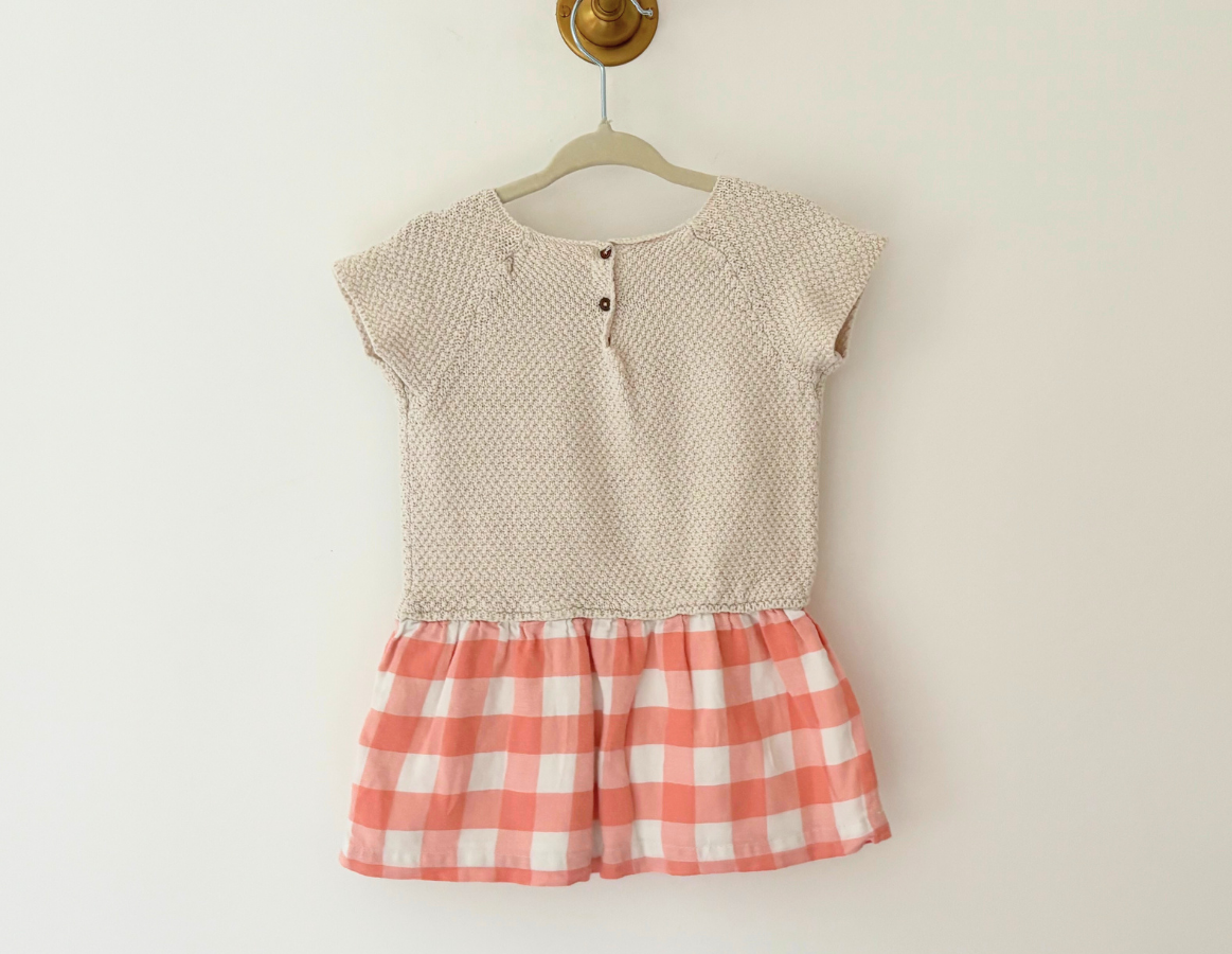 Zara Cream Crochet-Style Dress