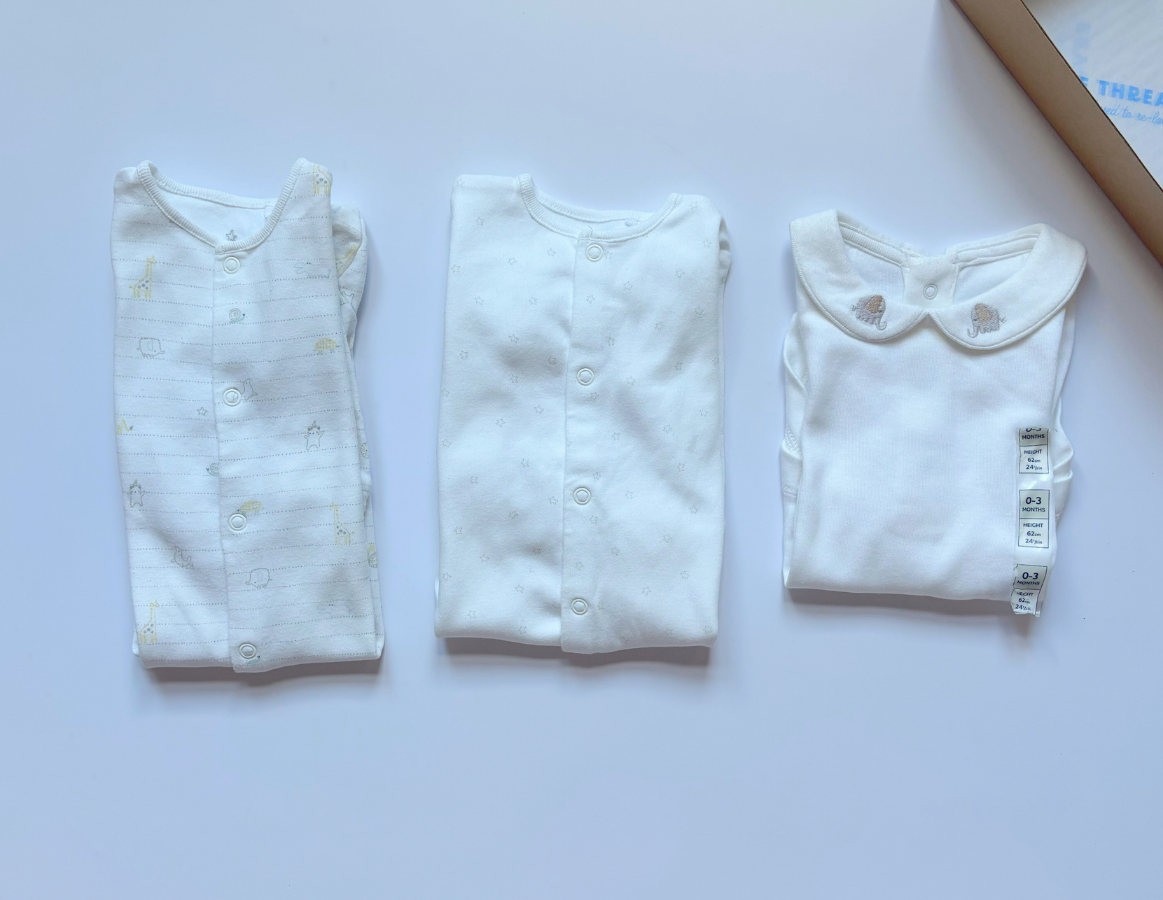 Pure White Unisex Bodysuit Selection 0-3m