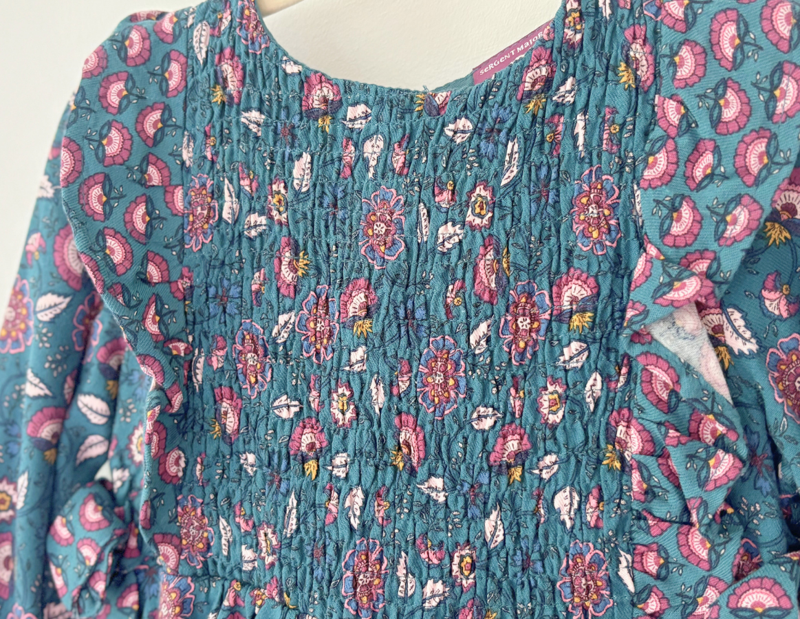 Sergeant Major Liberty-Style Print Dress