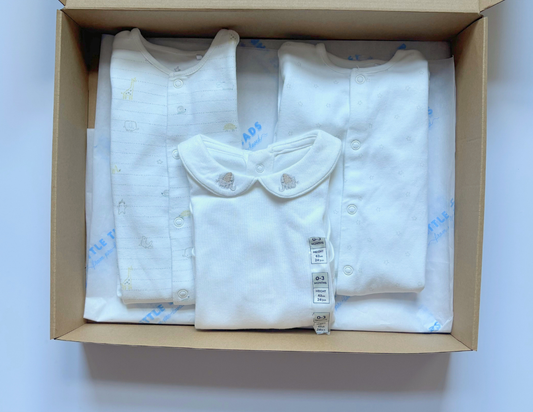 Pure White Unisex Bodysuit Selection 0-3m