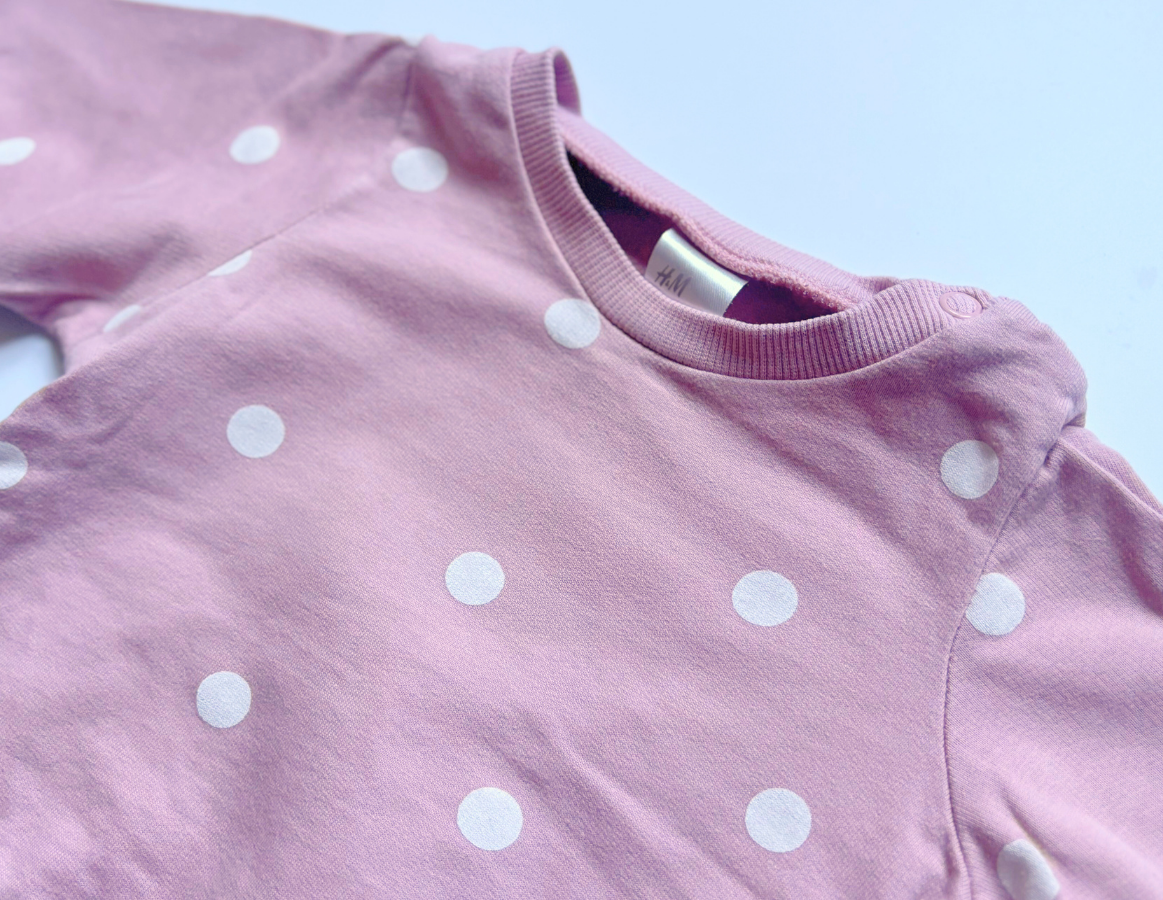 H&M pink polka dot tracksuit