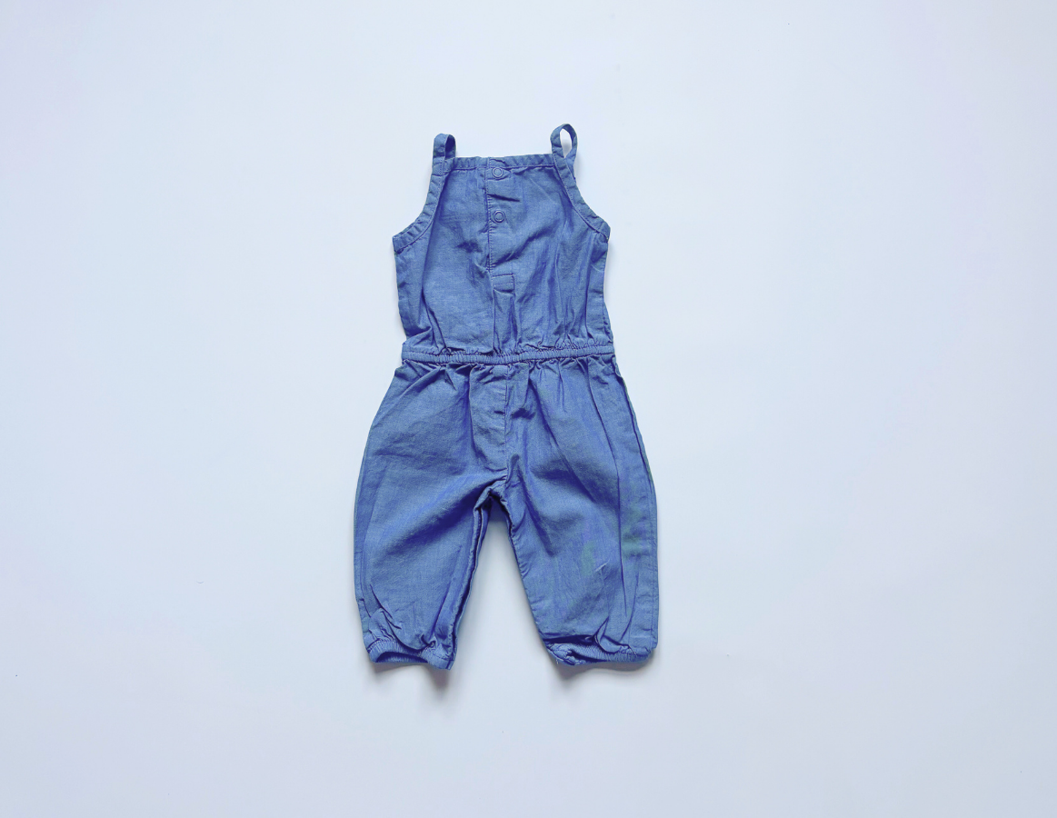 Carters denim blue & neon pink jumpsuit