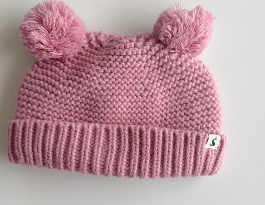 Joules Pink Bobble Hat
