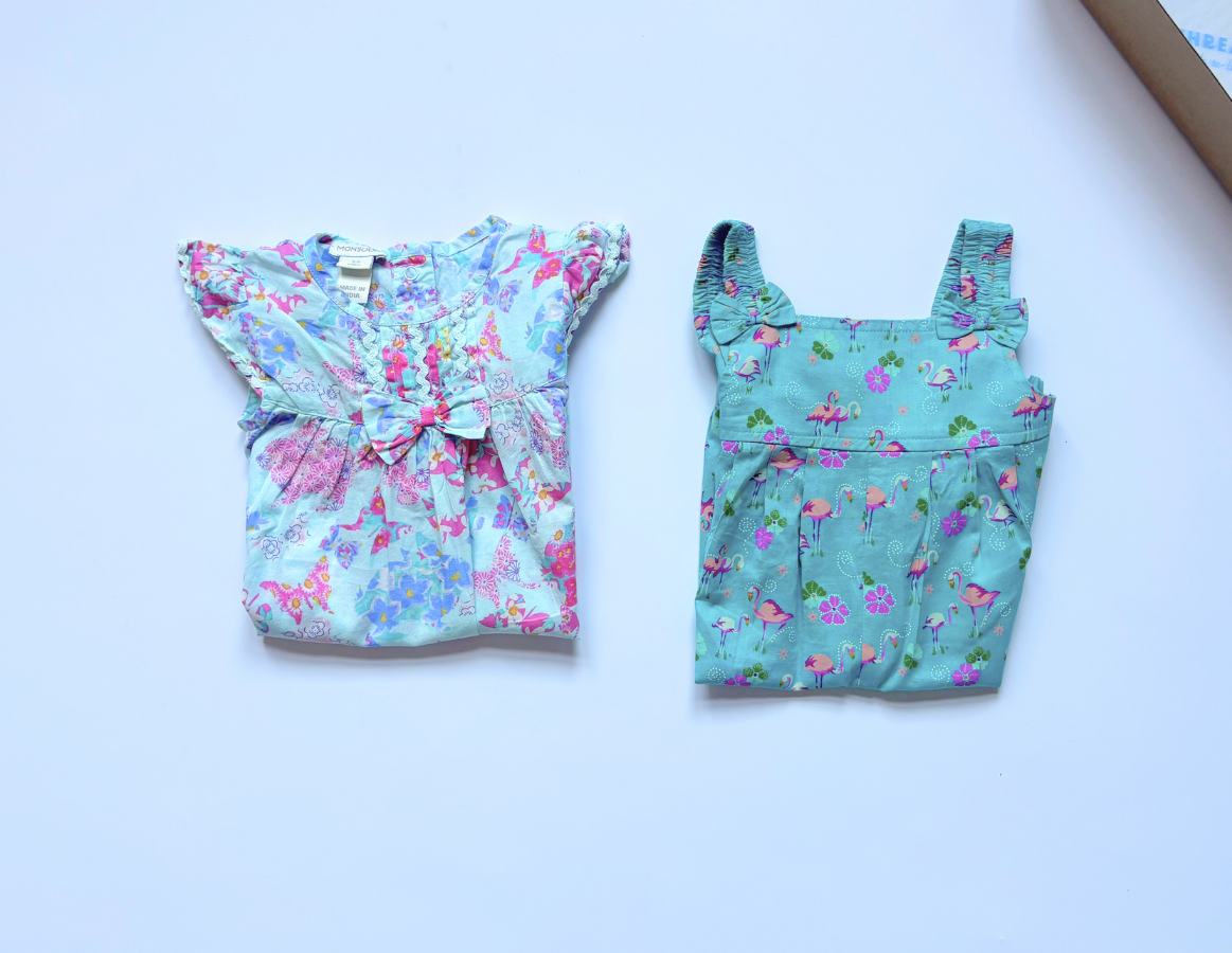 Monsoon Girls Summer Romper Duo 3-6m