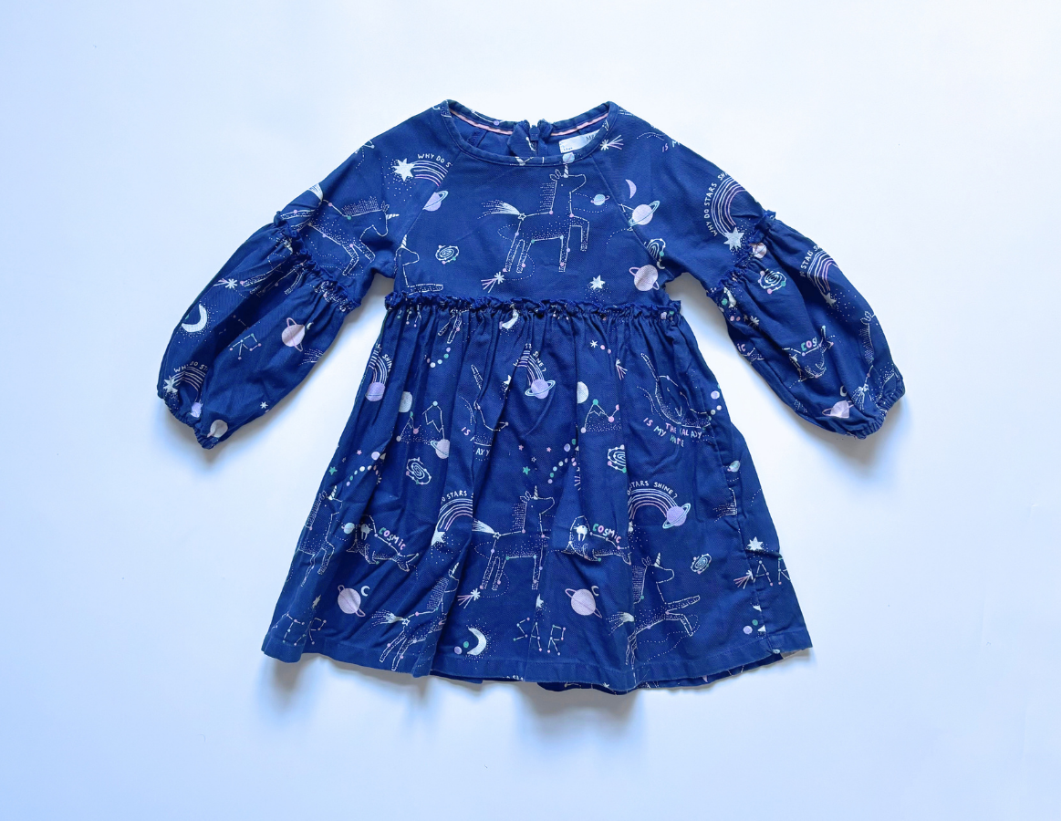 M&S light corduroy printed dress