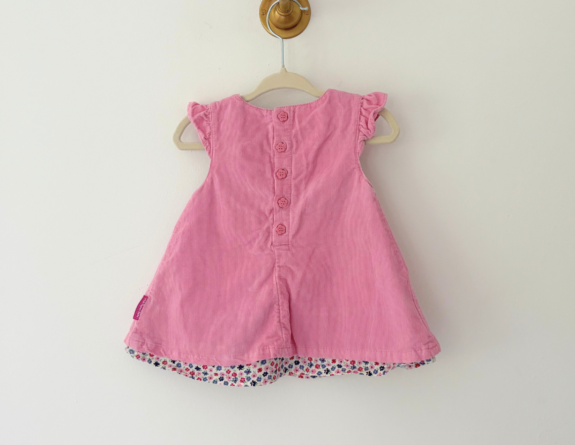 JoJo Maman Bebe Pink Corduroy Smock Dress