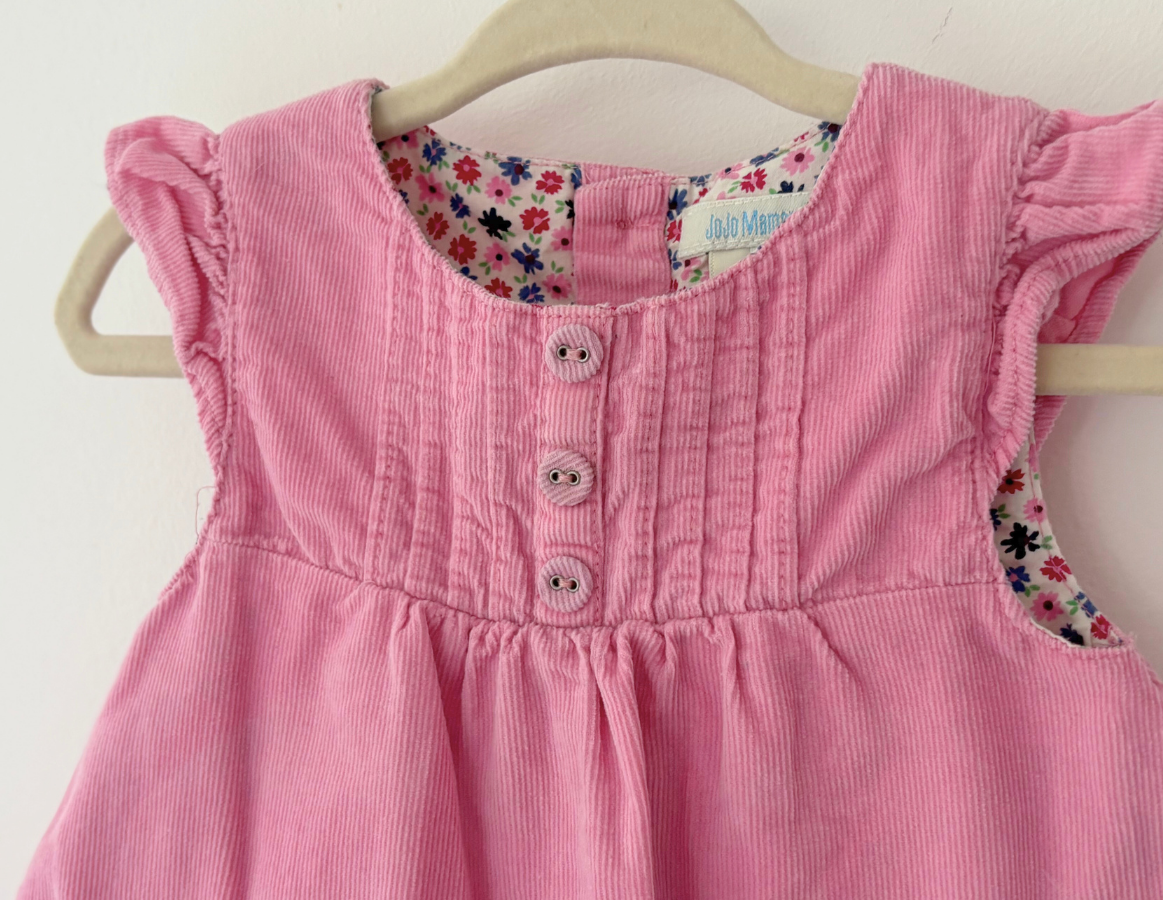 JoJo Maman Bebe Pink Corduroy Smock Dress