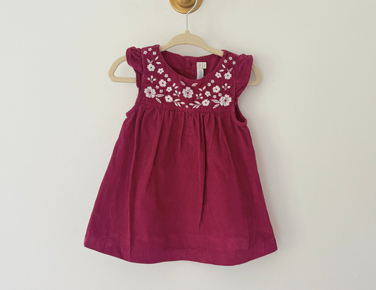 JoJo Maman Bebe Floral Corduroy Dress