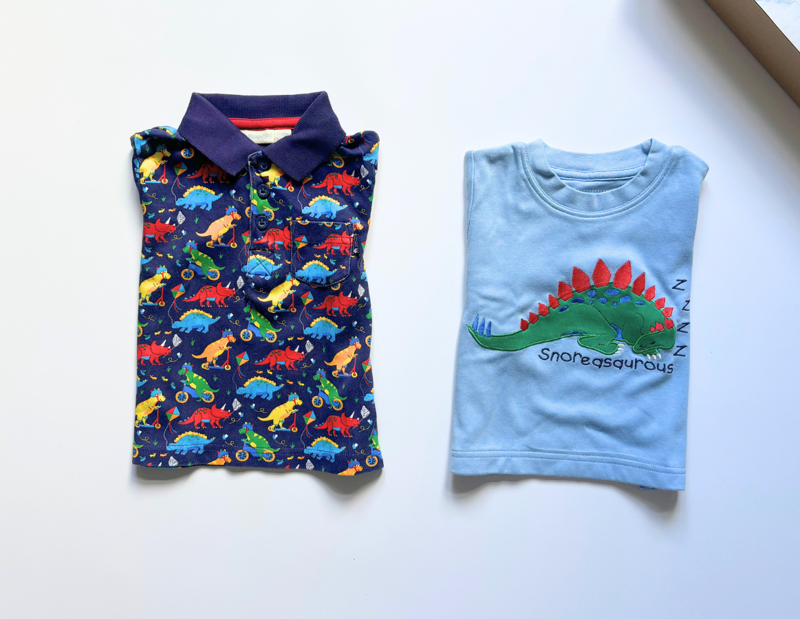 JoJo Maman Bebe Dinosaur Summer T-shirt Selection 12-18m