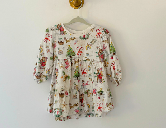 Next Cotton Festive Print Dress