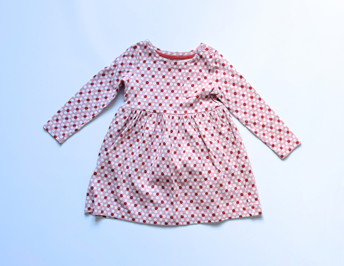 Mini Boden printed long sleeve dress