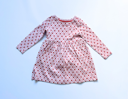Mini Boden printed long sleeve dress