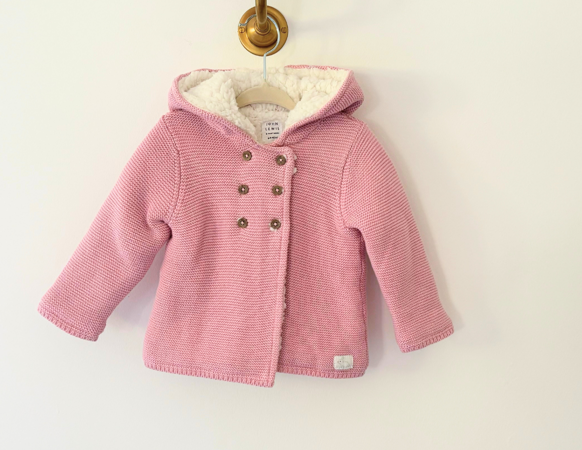 John Lewis Fleece Lined Knitted Jacket