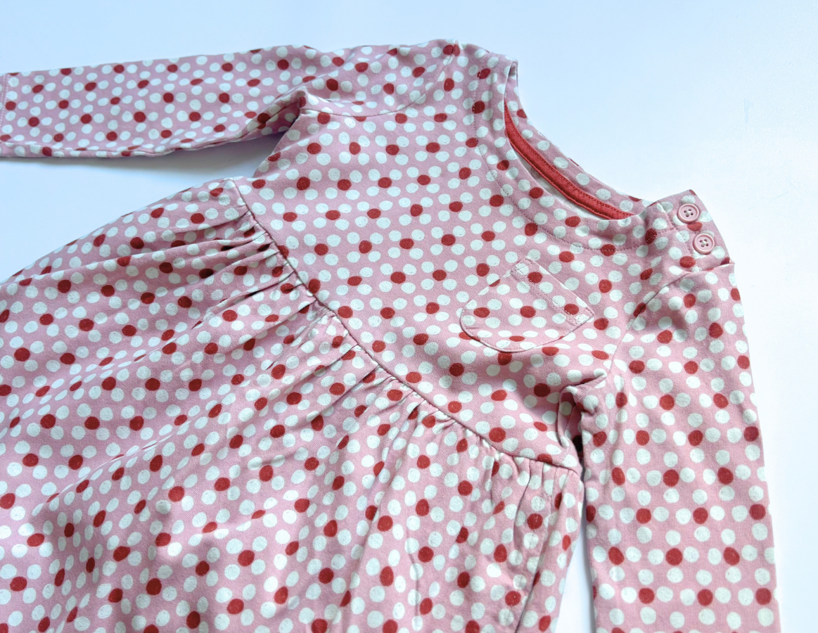 Mini Boden printed long sleeve dress