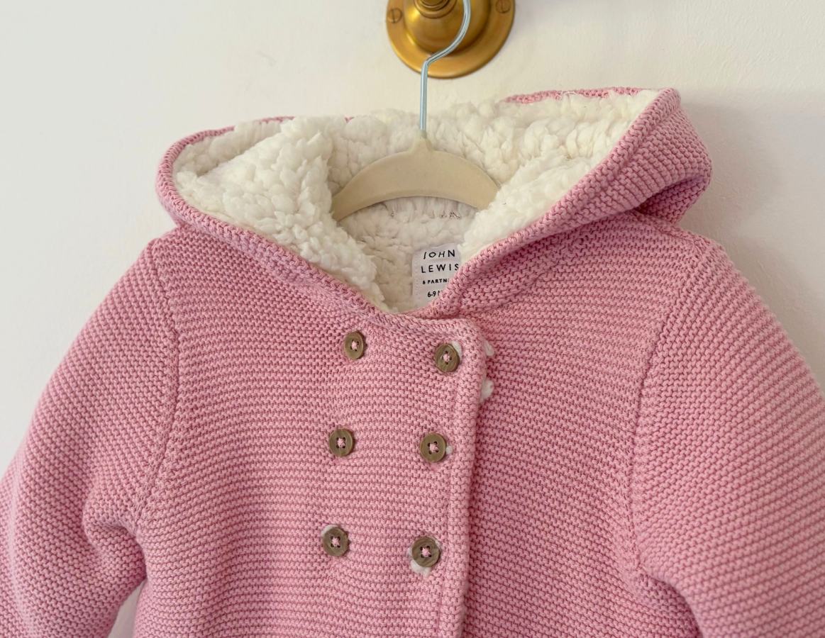 John Lewis Fleece Lined Knitted Jacket