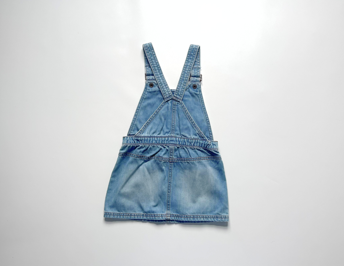 Next girls denim dungaree dress