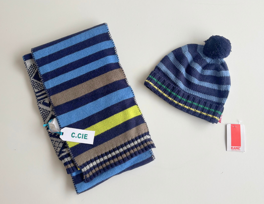 C Cie Knitted Hat & Scarf Set