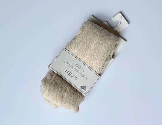 Next Cream Cotton Rich Tights